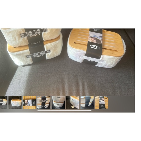 UGG Polar Lap Desk New Laptop Fur  Like Cream - Picture 1 of 5